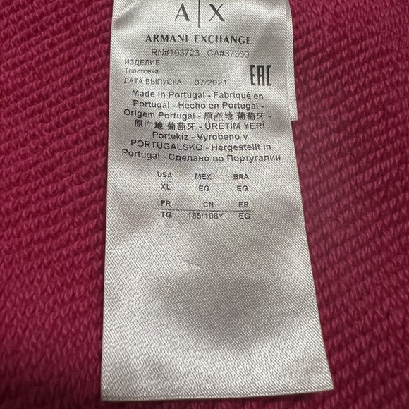 Armani Exchange Women's No Evil Cotton Fleece, Hooded Sweatshirt Size XL - Picture 5 of 9